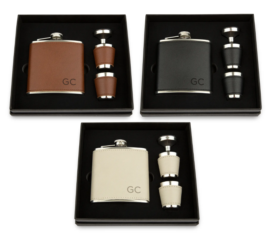 Monogram Flask Gift Set